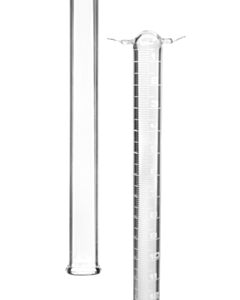 Eisco Labs Eudiometer Tube, 50ml - Two Platinum Electrodes - White Graduations - Sealed End