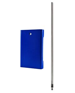 Eisco Labs Rectangular Retort Base & Rod Set - 10"X6" Base, 23.6" Rod - Stainless Steel