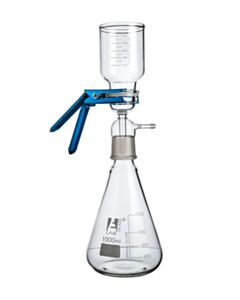 Eisco Labs Filtration Assembly - 1000ml Flask, 300ml Funnel, 47mm Vacuum Base With Sintered