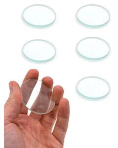 Eisco Labs 6pc Optical Lens Set, 2" - 200mm, 300mm, 500mm Focal Lengths - 3 Double Convex