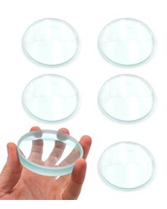 Eisco Labs 6pc Optical Lens Set, 3" - 200mm, 300mm, 500mm Focal Lengths - 3 Double Convex