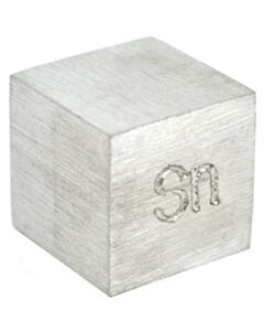 Eisco Labs Density Cube, Single Tin (Sn) Block For Density Investigation, Engraved, 0.8" (20mm)