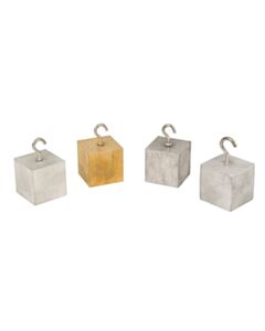 Eisco Labs Density Cubes - Aluminum, Brass, Lead, Steel - Set Of 4 - 32mm