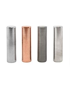 Eisco Labs 4pc Metal Cylinder Set, Aluminum, Zinc, Copper & Steel - 1.5 X 0.4"