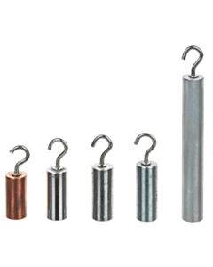 Eisco Labs 5-Piece Specific Gravity Cylinders With Hooks - Includes Copper, Tin, Aluminum