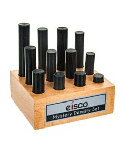Eisco Labs 12pc Mystery Density Activity Set - Wooden Storage Block