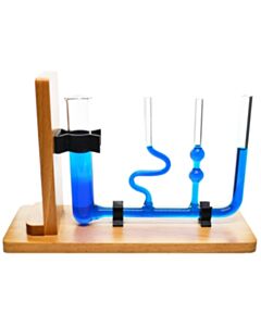 Eisco Labs Liquid Level Apparatus On Sturdy Wooden Base, 8.5" Long, 5.5" Tall, Detachable