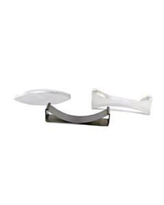 Eisco Labs 3pcs Optics Lens/Mirror Set With Plastic Storage Case - 2 Acrylic Prisms/Lenses