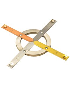 Eisco Labs Thermal Conductivity Experiment, Metal Strips Fixed On Metal Ring (Copper, Iron