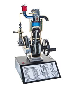 Eisco Labs 4 Stroke Diesel Hand Crank Model With Actuating Movable Parts To Demonstrate Engine