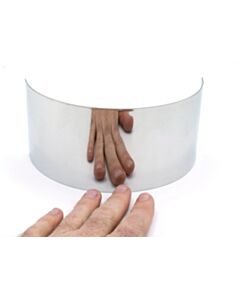 Eisco Labs Plane Half Cylinder Convex Stainless Steel Mirror For Use With Ray Box - 6.25"