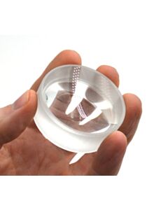 Eisco Labs Round Double Concave Optical Glass Lens - 2" (50mm) Diameter - 100mm Focal Length