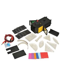 Eisco Labs Deluxe Optics Kit - Mirrored Light/Ray Box & 29 Optical Components - Includes Manual
