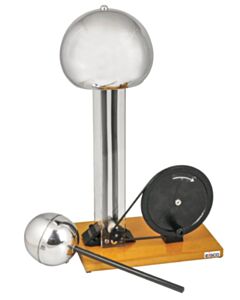 Eisco Labs Hand Crank Van De Graaff Generator, 7.9" Sphere
