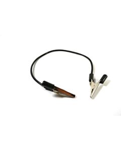 Eisco Labs Black 4mm Connecting Leads - Alligator Clips - 300mm Length