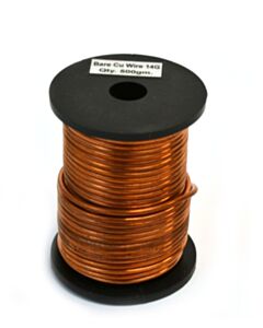 Eisco Labs Copper Wire, Bare, 50ft Reel, 14 Swg (12 Awg) - 0.08" (2.0 mm) Dia.