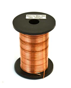 Eisco Labs Copper Wire, Bare, 140ft Reel, 20 Swg (19 Awg) - 0.036" (0.91 mm) Dia.
