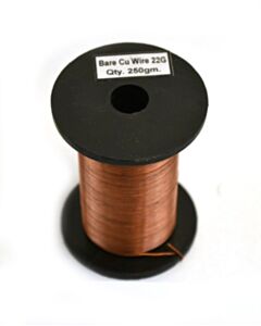 Eisco Labs Copper Wire, Bare, 225ft Reel, 22 Swg (21 Awg) - 0.028" (0.71 mm) Dia.