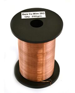 Eisco Labs Copper Wire, Bare, 800ft Reel, 28 Swg (29/30 Awg) - 0.0148" (0.38 mm) Dia.