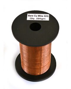 Eisco Labs Copper Wire, Bare, 1500ft Reel, 32 Swg (33/34 Awg) - 0.0108" (0.27 mm) Dia.