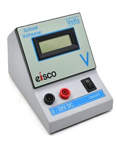Eisco Labs Digital Voltmeter, 0 -20v Dc, Accuracy +1 Digit, Portable, Large Lcd Display Ml