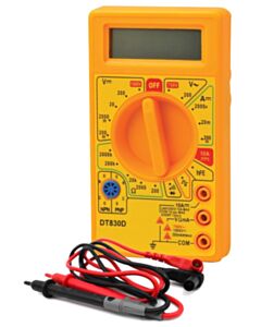 Eisco Labs Digital Multimeter, Model M-830d - 200mv - 1000 V ±0.5% ±2digit - Testing Leads