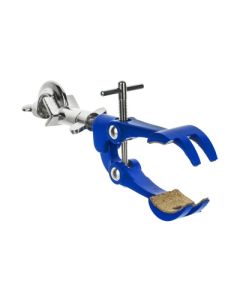 Eisco Labs 4 Prong, Cork Lined Clamp On Swivel Bosshead - 4.1" Max Opening