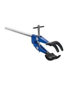 Eisco Labs 4 Prong, Vinyl Coated Clamp, Stainless Steel Rod - 4.1" Max Opening