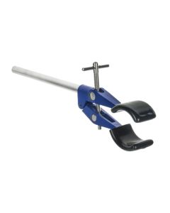 Eisco Labs 2 Prong Burette Clamp On Stainless Steel Rod - 4.25" Max Opening