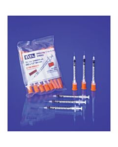 Exel Corporation Insulin Syringe & Needle, 30g X 5/16", 3/10cc, 10/Bg, 10 Bg/PK, 5 PK/CS