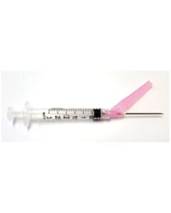 Exel Corporation Safety Syringe (3 mL) W/ Safety Needle (18g X 1½"), 50/PK, 8 PK/CS