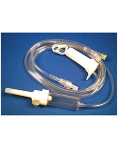 Exel Corporation IV Administration Set, 15 Drops, Combination Vented/ Non-Vented, (Y) Injection Site, Luer Lock, 78" Tube, Roller Clamp, Pinch Clamp
