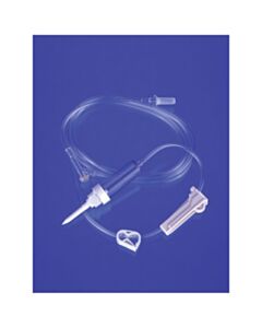 Exel Corporation IV Administration Set, 60 Drops, Combination Vented/ Non-Vented, (Y) Injection Site, Luer Slip, 78" Tube, Roller Clamp, Pinch Clamp