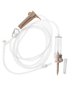 Exel Corporation IV Administration Set, 60 Drops, Combination Vented/ Non-Vented, (Y) Injection Site, Luer Lock, 78" Tube, Roller Clamp, Pinch Clamp