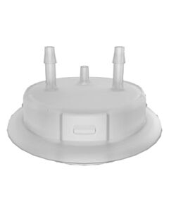 Foxx Life Sciences VersaCap 53 mm (53B) Bottle and Flask Cap Adapter, Tangle Free Hose Barb Adapter, Two 1/4 Inch Barbs for 1/4 Inch ID Tubing