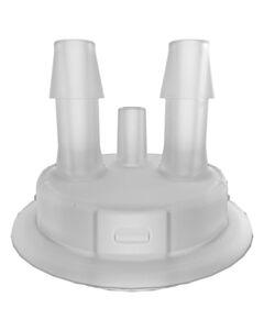 Foxx Life Sciences VersaCap 53 mm (53B) Bottle and Flask Cap Adapter, Tangle Free Hose Barb Adapter, Two 5/16 Inch Barbs for 5/16 Inch ID Tubing