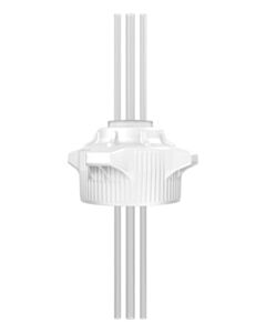 Foxx Life Sciences Open Top VersaCap® 120mm with EZBio® Silicone System, 2 x 1/4" Tubes