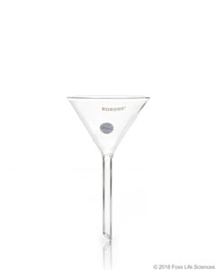 Foxx Life Sciences Borosil® Funnels, Short Stem, Plain, 60 deg 100 mm, ISO 4798, 3.3