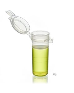 Globe Scientific Sample Vial, 30mL, Flip Top W/ Locking Tab, Tamper Seal, mg at 15 & 30ml, 600/CS