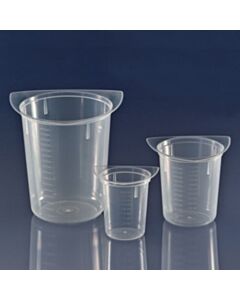 Globe Scientific Beaker, Three Corner, Clarified PP, Graduated, 100mL