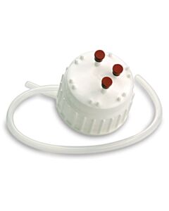 Globe Scientific Aseptic Transfer Closure for Vacuum Bottle, White PP, 83mm