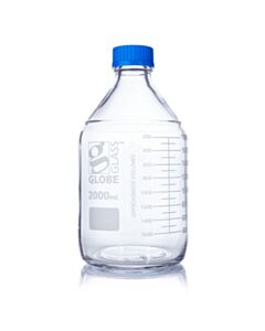 Globe Scientific 2000mL Media Bottle, Globe Glass, 10/Box