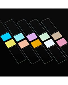 Diamond White Glass Slides with Clipped Corners
