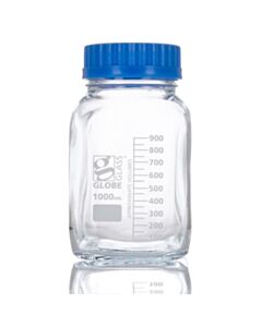 Globe Glass Square Media Bottles