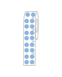 Globe Scientific Label Roll, Cryo, Direct Thermal, 13mm Dots, for 2.0mL Tubes, Blue