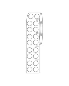 Globe Scientific Label Roll, Cryo, Direct Thermal, 13mm Dots, for 2.0mL Tubes, White