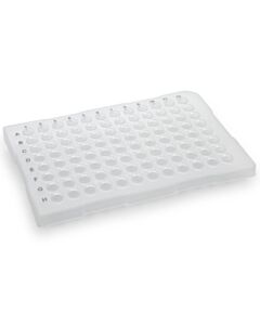Globe Scientific 0.1mL 96-Well PCR Plate, Half Skirt (ABI-style), Flat top, Clear