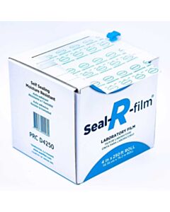 Globe Scientific Laboratory film, 4 in. x 250 ft Roll, Dispenser box W/cutter,12 rolls/case, Seal-R-Film®