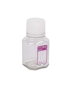 Corning® Gosselin™ Water Sampling Octagonal PET Bottle, 125 mL, Graduated, 160 mg/L Sodium Thiosulfate, 31 mm Tamper-evident Cap, Sterile, 336/CS