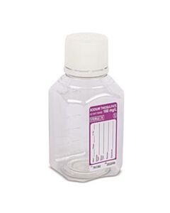 Corning® Gosselin™ Water Sampling Octagonal PET Bottle, 250 mL, Graduated, 160 mg/L Sodium Thiosulfate, 31 mm Tamper-evident Cap, Sterile, 144/CS